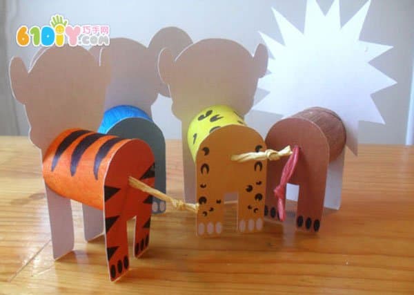 Roll of paper handmade handmade animals