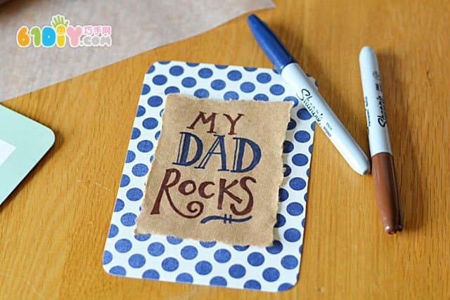 Father's Day handmade gift beautiful little stone frame