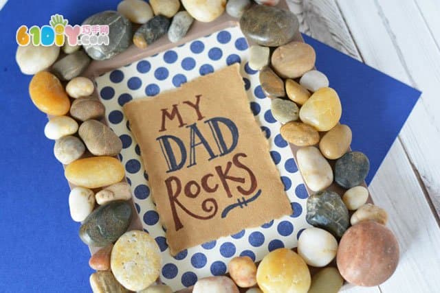 Father's Day handmade gift beautiful little stone frame