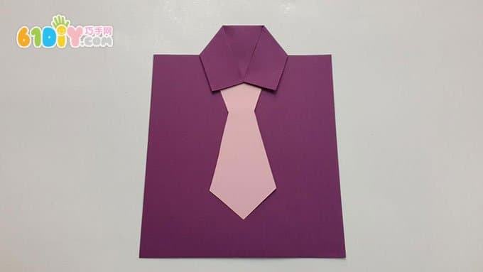 Children's handmade father's day shirt tie card