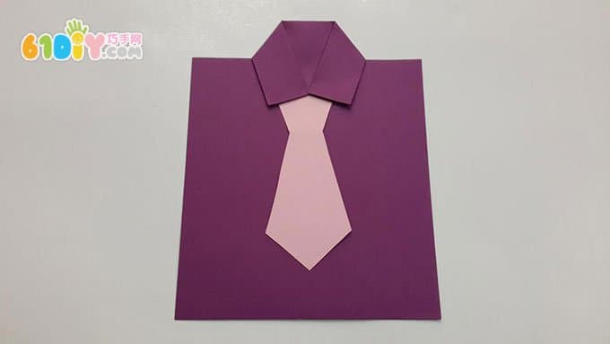 Children's handmade father's day shirt tie card