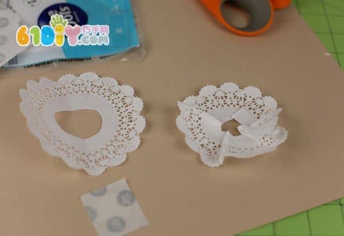 Lace cake paper DIY making flowers