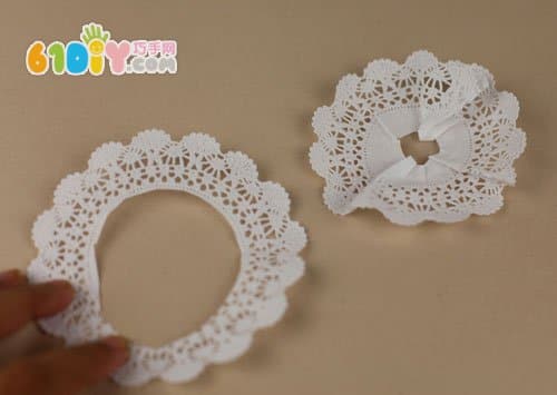 Lace cake paper DIY making flowers