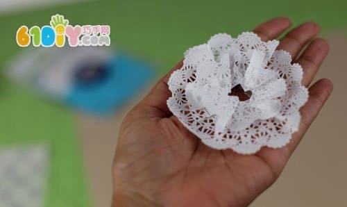 Lace cake paper DIY making flowers
