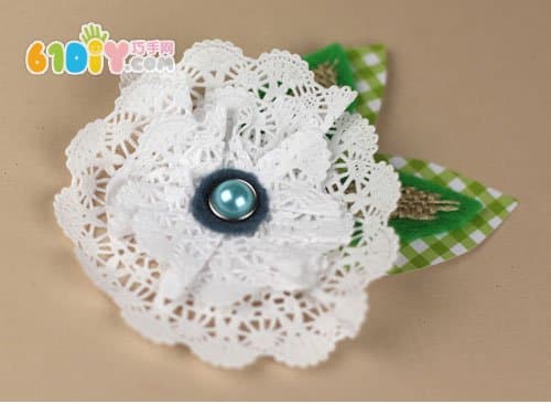 Lace cake paper DIY making flowers