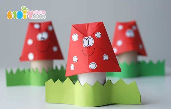 Children's creative handmade three-dimensional small mushroom