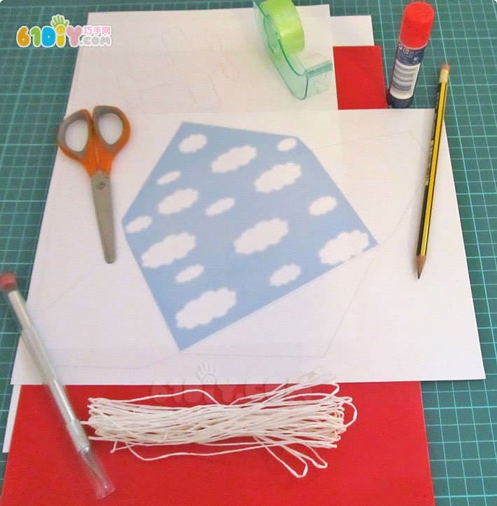 Holiday creative greeting card DIY flying airplane