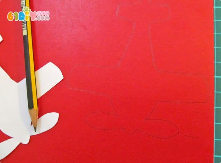 Holiday creative greeting card DIY flying airplane