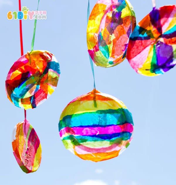 Waste cover to make beautiful colored ornaments