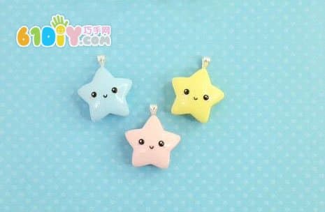 Super light clay making cute cartoon stars