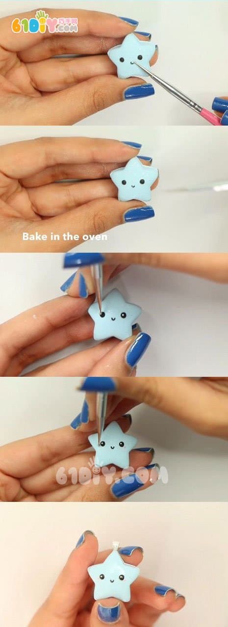 Super light clay making cute cartoon stars