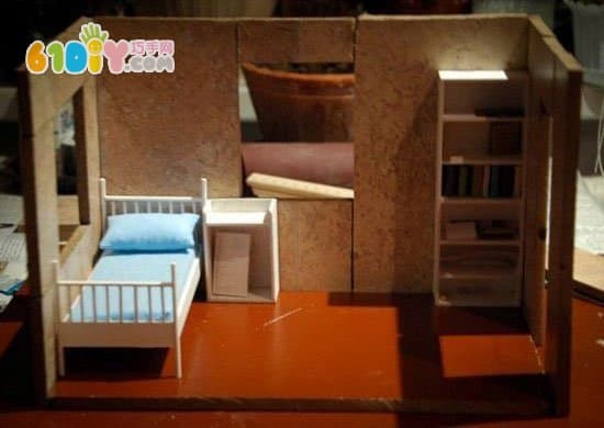 Toothpick bamboo stick making cot in the doll house