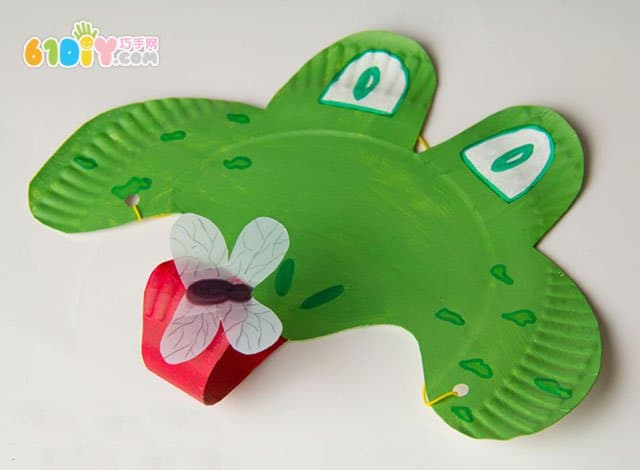 Paper tray frog mask handmade DIY