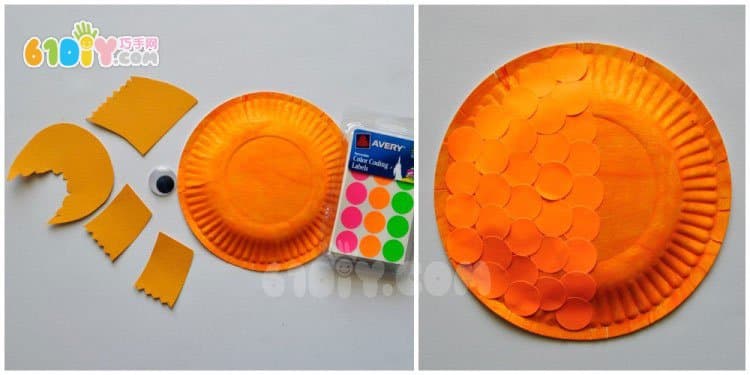 Look at the picture book to do the handmade paper plate fish