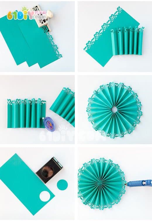 Make beautiful folding fan ornaments with embossers