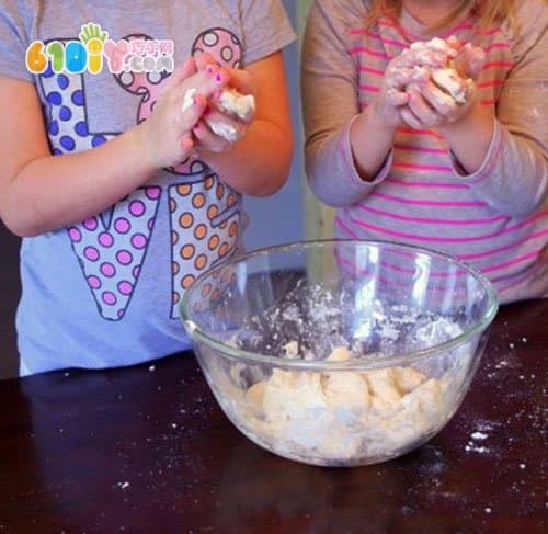 Salt dough making beautiful star ornaments