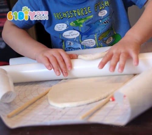Salt dough making beautiful star ornaments
