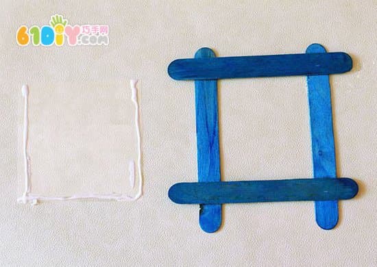 Children's handmade ice cream bar photo frame