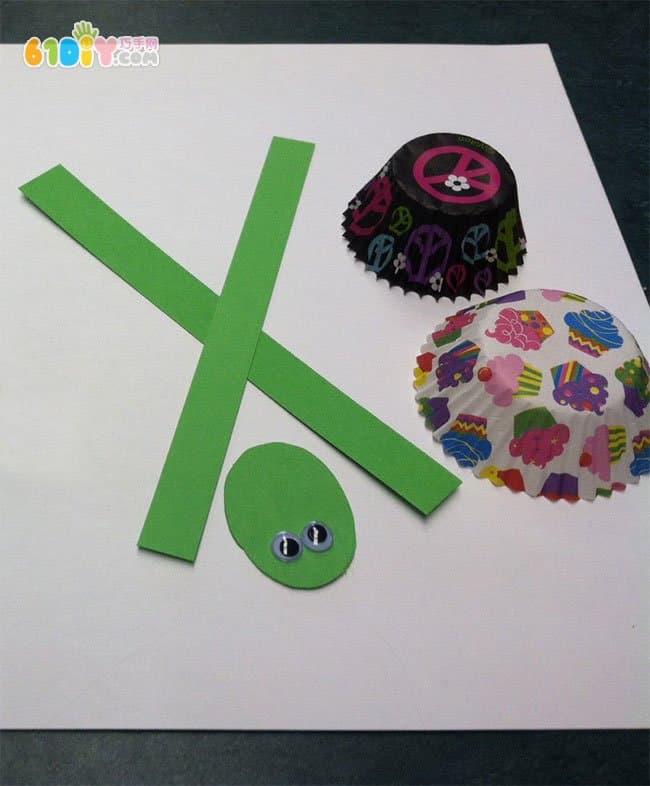 Children's handmade cake paper DIY small flower turtle