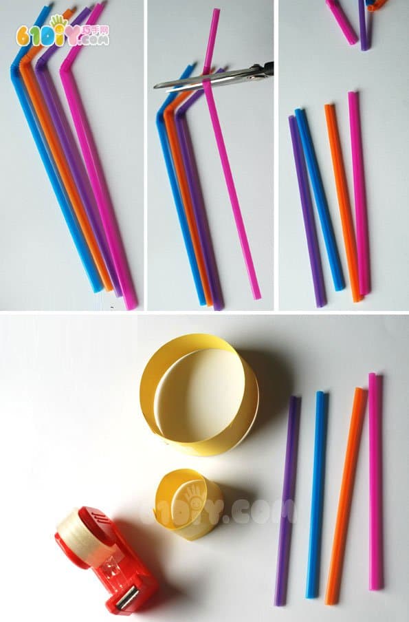 Children's manual straw making aircraft