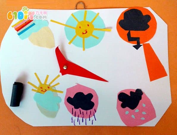 Children's manual DIY weather map