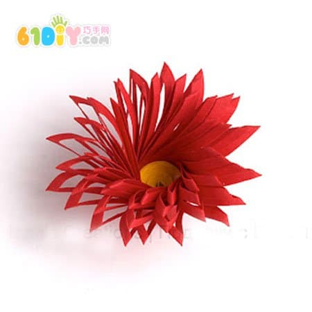 Three-dimensional paper flower pot handmade