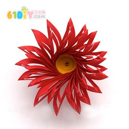 Three-dimensional paper flower pot handmade