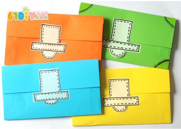 Children's paper wallet handmade