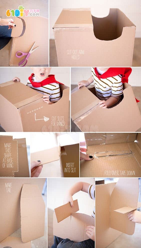 Big carton change toy airplane