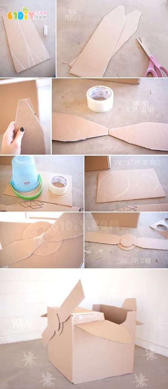 Big carton change toy airplane