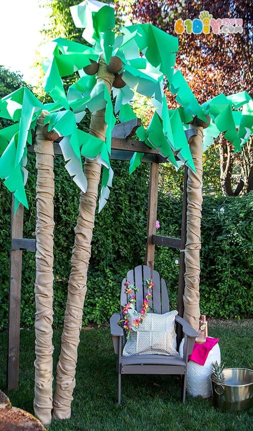 Outdoor decoration large coconut tree handmade