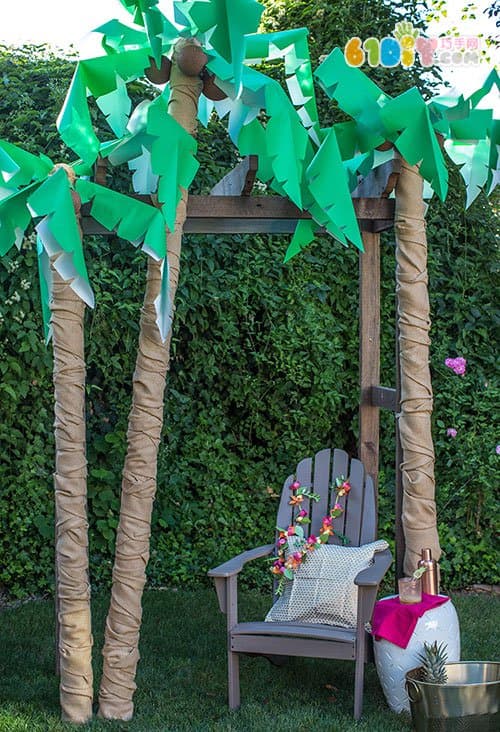 Outdoor decoration large coconut tree handmade