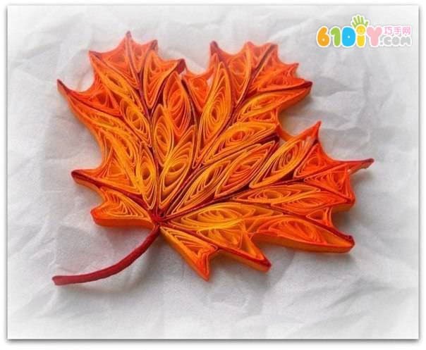 Autumn DIY paper maple leaf handmade