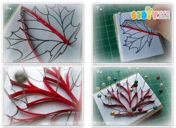 Autumn DIY paper maple leaf handmade