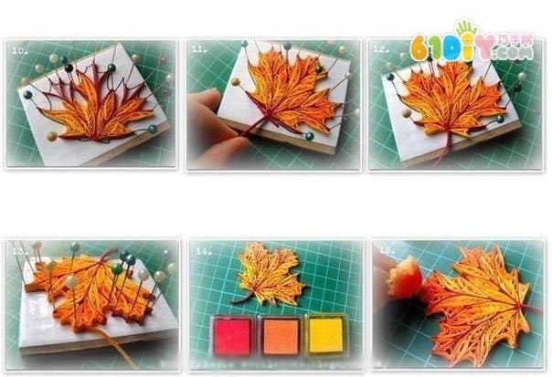 Autumn DIY paper maple leaf handmade