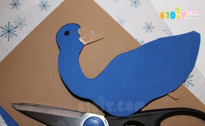 Children's handmade egg peacock stickers