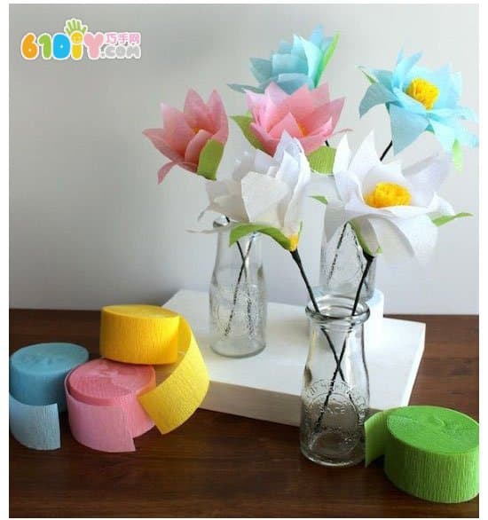 Teacher's Day Wrinkle Paper Handmade Flower Making