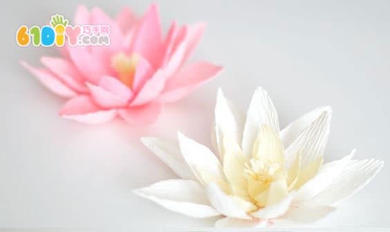 Wrinkle paper making simple and beautiful lotus