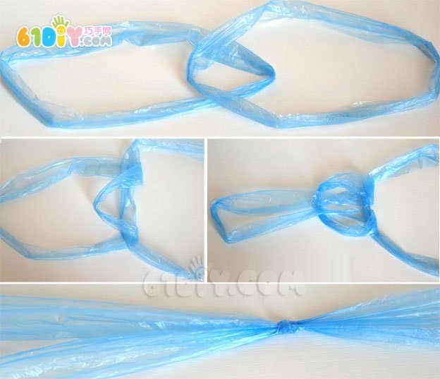 Plastic bag waste using woven bag handmade