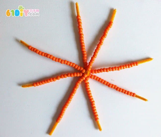 Children's autumn handmade beaded pumpkin