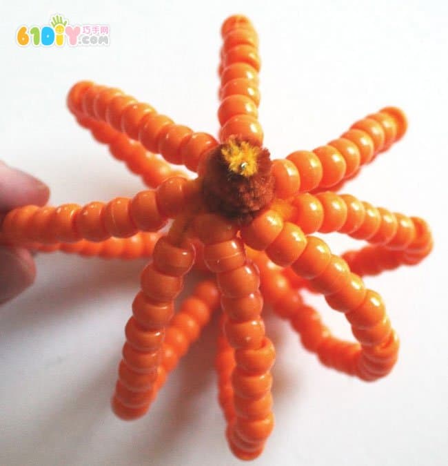 Children's autumn handmade beaded pumpkin