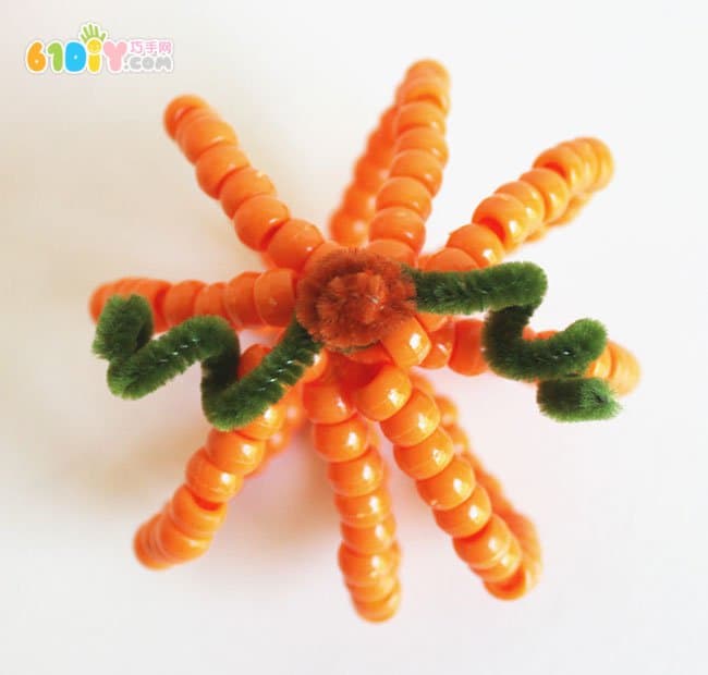 Children's autumn handmade beaded pumpkin
