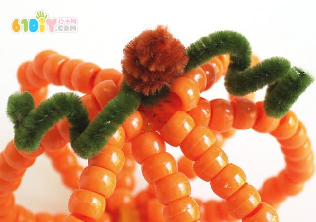 Children's autumn handmade beaded pumpkin