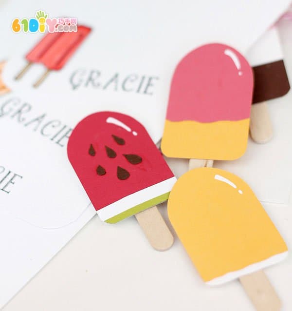 Fresh ice cream greeting card handmade