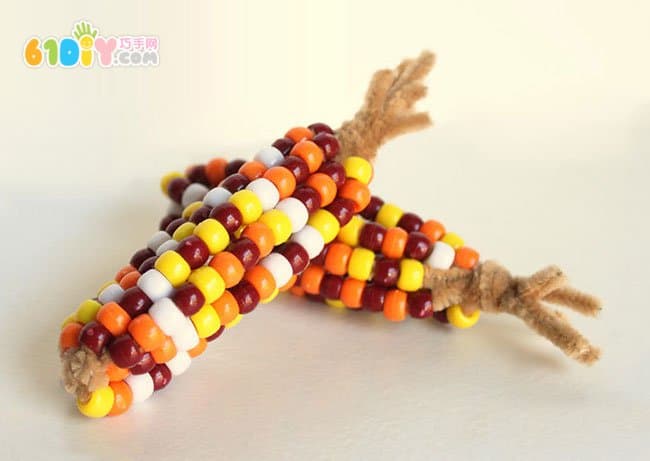 Children's autumn handmade beaded corn