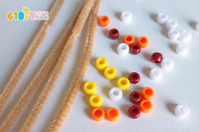 Children's autumn handmade DIY beaded corn