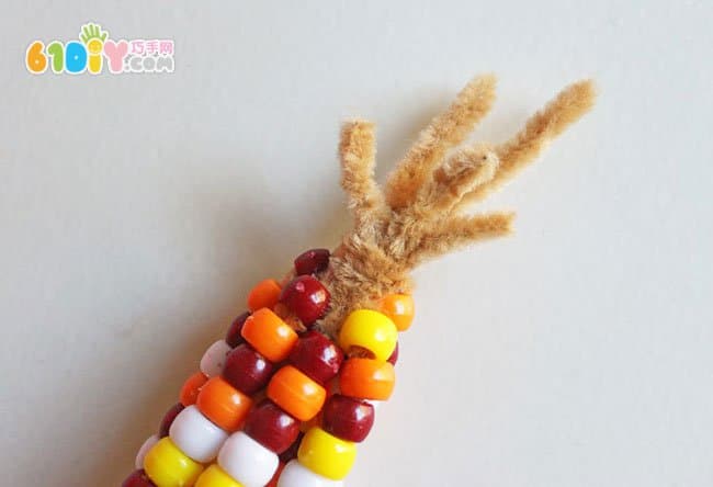 Children's autumn handmade DIY beaded corn