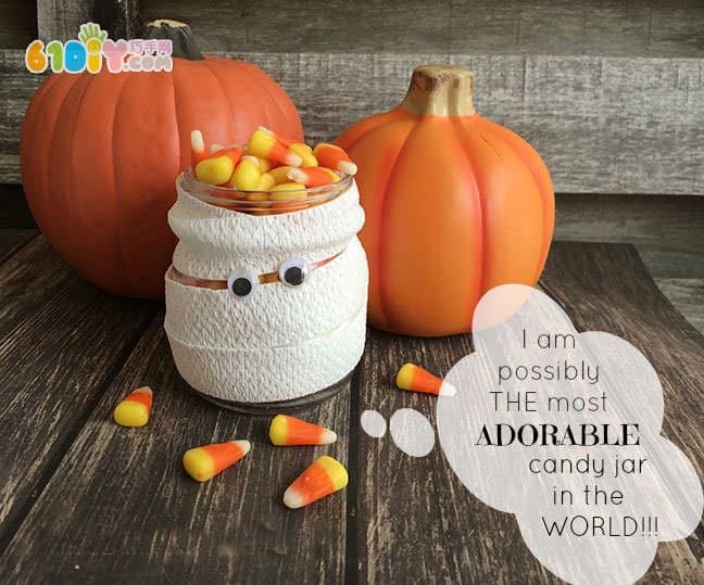 Children's handmade Halloween mummy lantern