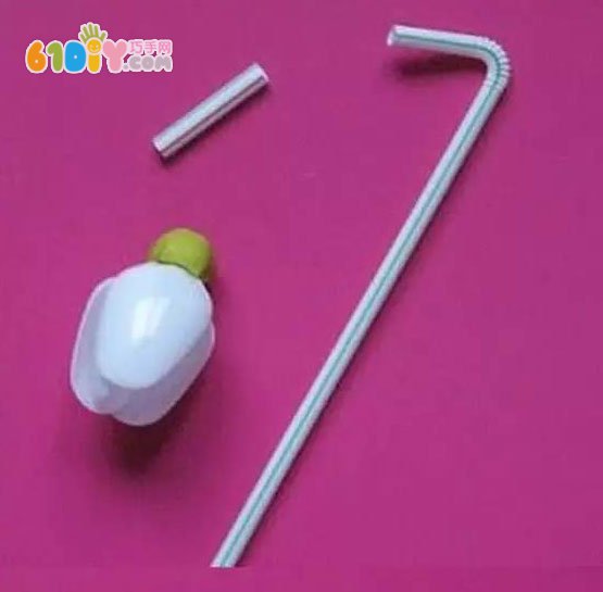 Disposable plastic spoon DIY making tulip handmade flowers