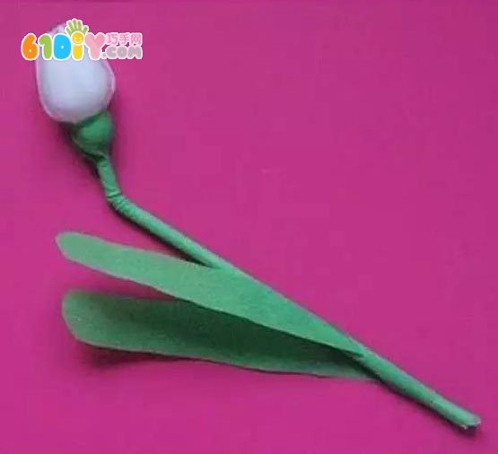 Disposable plastic spoon DIY making tulip handmade flowers